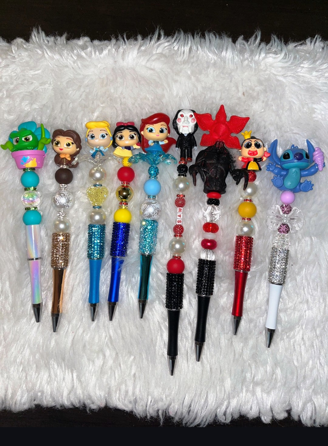 set of ten character pens